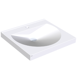 Picture of KWC RONDA ANMW210 Waschtisch Beckenposition:mittig, Becken: Höhe:90 mm, Becken: Tiefe:380 mm, Art.Nr. : 2000090004