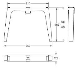 Picture of KWC FUTURA exklusiv SANW0120 Brückenfuß Füllmenge:1, Mengeneinheit:Stück, Art.Nr. : 2030063271