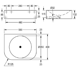 Picture of KWC ANIMA ANMX502 Einzelwaschtisch Typ des Beckens:Einfach- / Mehrfachmünzkontakt, Becken: Höhe:83 mm, Beckenform:Kreis, Art.Nr. : 2030029755