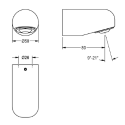 Picture of KWC MUENCHEN SHMU0011 Duschkopf Nennweite:DN 15, Einstellbarer Neigungswinkel:ja, Art:Duschkopf, Art.Nr. : 2030054793