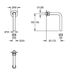 Picture of KWC ACXX2005 Abgangsbogen Art des Duschrohres:Abgangsbogen, Art.Nr. : 2030050434