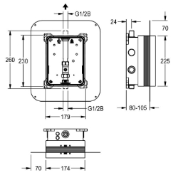 Picture of KWC F5BV2002 Rohbauset Anwendung:duschen, Barrierefrei:nein, Ausführung Einbauarmatur:Einbauteil, Art.Nr. : 2030055925