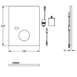 Picture of KWC ACLM2001 Hygieneeinheit Anzahl Batterien:1, Füllmenge:1, Mengeneinheit:Stück, Art.Nr. : 2030041526