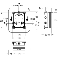 Picture of KWC F5BX2001 Rohbauset Anwendung:Duscharmatur, Barrierefrei:nein, Ausführung Einbauarmatur:Einbauteil, Art.Nr. : 2030028990