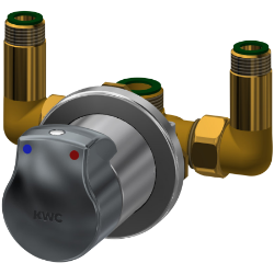 Picture of KWC AQMX0002 Selbstschluss-Eingriffmischer Zusätzliche Verbindungen:nein, mit Rückflussverhinderer:ja, Berechnungsdurchfluss Trinkwasser:0.15 l/s, Art.Nr. : 2000103747