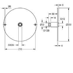 Picture of KWC ZAQUA701 Klebeflansch , Art.Nr. : 2000101467