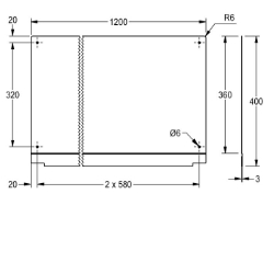 Bild von KWC PLANOX PL12SB Rückwand Material:Edelstahl, Materialtyp:1.4301 Chromnickelstahl V2A, Materialstärke:0.8 mm, Art.Nr. : 2030043807