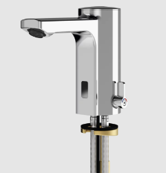 Picture of KWC F5E-Mix F5EM1010 Elektronik-Standbatterie mit Rückflussverhinderer:ja, Berechnungsdurchfluss Trinkwasser:0.07 l/s, Berechnungsdurchfluss Warmwasser:0.07 l/s, Art.Nr. : 2030039434