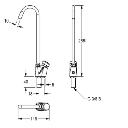 Picture of KWC ANIMA ANMX-BT Flaschenfüllarmatur , Art.Nr. : 213.0654.086