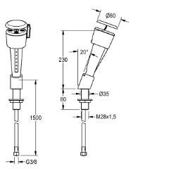 Picture of KWC FAID100 Augendusche Tropfschale:nein, Nennweite:DN 15, Art der Armatur:Tischmontage, Art.Nr. : 2000101100
