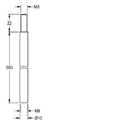 Picture of KWC ZFAID0003 Kuppel-/Zugstangenverlängerung , Art.Nr. : 2030061050