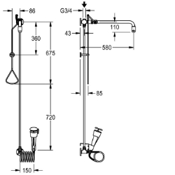 Picture of KWC FAID0010 Notduschkombination , Art.Nr. : 2030019212