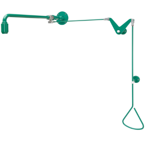 Picture of KWC FAID0004 Notdusche mit Zugstange Farbe:grün, Ausladung des Auslaufs:588 mm, Art Des Anschlusses:Wandanschluss, Art.Nr. : 2030019057