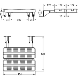 Bild von KWC CONTINA CNTX400A Duschklappsitz Rückenlehne:nein, Biegewinkel:0 Grad, Farbe:weiss, Art.Nr. : 2000057738