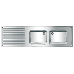 Picture of KWC MAXIMA MAXS217-200 Gewerbespüle Becken: Höhe:300 mm, Oberflächenbehandlung des Beckens:seidenmatt, Becken: Tiefe:400 mm, Art.Nr. : 2000057710