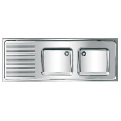 Picture of KWC MAXS217-160 Gewerbespüle Becken: Höhe:250 mm, Oberflächenbehandlung des Beckens:seidenmatt, Becken: Tiefe:400 mm, Art.Nr. : 2000057708