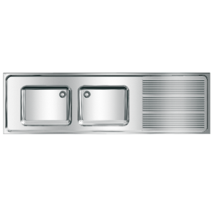 Picture of KWC MAXIMA MAXS212-200 Gewerbespüle Becken: Höhe:300 mm, Oberflächenbehandlung des Beckens:seidenmatt, Becken: Tiefe:400 mm, Art.Nr. : 2000057706