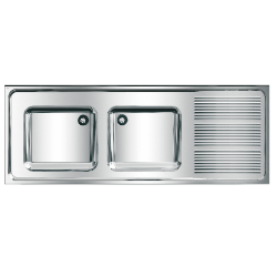 Picture of KWC MAXS212-160 Gewerbespüle Becken: Höhe:250 mm, Oberflächenbehandlung des Beckens:seidenmatt, Becken: Tiefe:400 mm, Art.Nr. : 2000057704