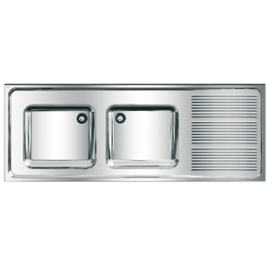 Picture of KWC MAXS212-160 Gewerbespüle Becken: Höhe:250 mm, Oberflächenbehandlung des Beckens:seidenmatt, Becken: Tiefe:400 mm, Art.Nr. : 2000057704