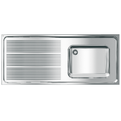 Picture of KWC MAXIMA MAXS117-140 Gewerbespüle Becken: Höhe:300 mm, Oberflächenbehandlung des Beckens:seidenmatt, Becken: Tiefe:400 mm, Art.Nr. : 2000057700