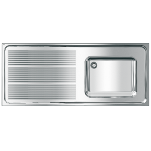 Picture of KWC MAXIMA MAXS117-140 Gewerbespüle Becken: Höhe:300 mm, Oberflächenbehandlung des Beckens:seidenmatt, Becken: Tiefe:400 mm, Art.Nr. : 2000057700