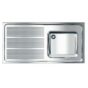 Picture of KWC MAXIMA MAXS117-120 Gewerbespüle Becken: Höhe:250 mm, Oberflächenbehandlung des Beckens:seidenmatt, Becken: Tiefe:400 mm, Art.Nr. : 2000057698