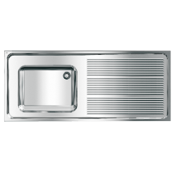 Picture of KWC MAXIMA MAXS112-140 Gewerbespüle Becken: Höhe:300 mm, Oberflächenbehandlung des Beckens:seidenmatt, Becken: Tiefe:400 mm, Art.Nr. : 2000057662