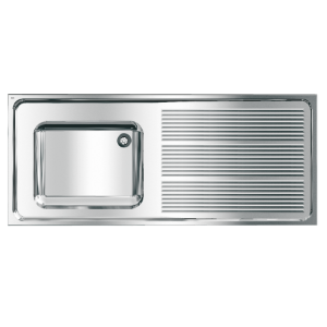 Picture of KWC MAXIMA MAXS112-140 Gewerbespüle Becken: Höhe:300 mm, Oberflächenbehandlung des Beckens:seidenmatt, Becken: Tiefe:400 mm, Art.Nr. : 2000057662