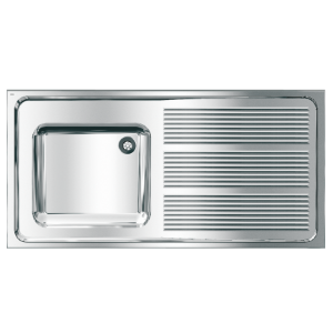 Picture of KWC MAXIMA MAXS112-120 Gewerbespüle Becken: Höhe:250 mm, Oberflächenbehandlung des Beckens:seidenmatt, Becken: Tiefe:400 mm, Art.Nr. : 2000057641