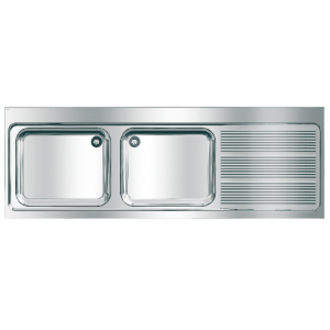 Picture of KWC MAXIMA MAXL212-200 Gewerbespüle Becken: Höhe:300 mm, Oberflächenbehandlung des Beckens:seidenmatt, Becken: Tiefe:500 mm, Art.Nr. : 2000057584