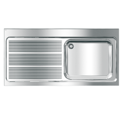 Picture of KWC MAXIMA MAXL117-140 Gewerbespüle Becken: Höhe:300 mm, Oberflächenbehandlung des Beckens:seidenmatt, Becken: Tiefe:500 mm, Art.Nr. : 2000057556