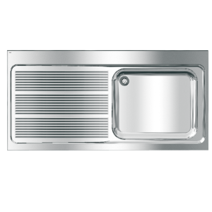 Picture of KWC MAXIMA MAXL117-140 Gewerbespüle Becken: Höhe:300 mm, Oberflächenbehandlung des Beckens:seidenmatt, Becken: Tiefe:500 mm, Art.Nr. : 2000057556