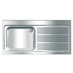 Picture of KWC MAXIMA MAXL112-140 Gewerbespüle Becken: Höhe:300 mm, Oberflächenbehandlung des Beckens:seidenmatt, Becken: Tiefe:500 mm, Art.Nr. : 2000057159