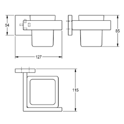 Bild von KWC CUBUS CUBX006HP Becherhalter , Art.Nr. : 2000106355