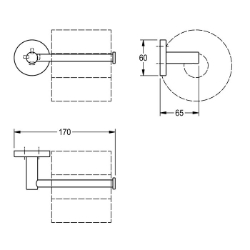 Picture of KWC FIRMUS FIRX211HP Ersatz-WC-Rollenhalter hochgl. Füllmenge:1, Schloss:kein Schloss, Material:Edelstahl, Art.Nr. : 2000106293