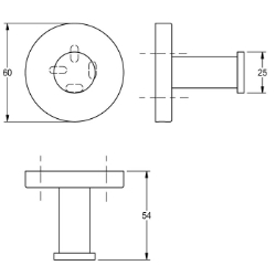 Picture of KWC FIRMUS FIRX010HP Kleiderhaken einzeln Anzahl der Haken:1, Material:Edelstahl, Materialtyp:1.4301 Chromnickelstahl V2A, Art.Nr. : 2000106279
