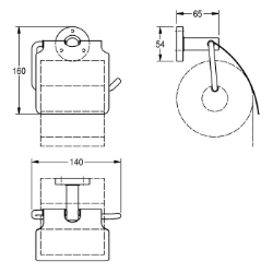 Picture of KWC MEDIUS MEDX111HP WC-Rollenhalter Füllmenge:1, Schloss:kein Schloss, Material:Edelstahl, Art.Nr. : 2000106263