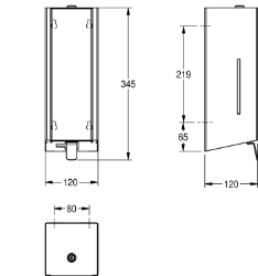 Picture of KWC EXOS. EXOS629X Desinfektionsmittelspender Füllmenge:0.8, Füllmenge Me:Liter, Schloss:Zylinderschloss, Art.Nr. : 2030062588