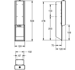 Picture of KWC EXOS. EXOS625EW Elektronischer Seifenspender Füllmenge:800, Füllmenge Me:ml, Schloss:Zylinderschloss, Art.Nr. : 2030034668