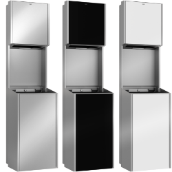 Picture of KWC EXOS. EXOS602EX Papierspender / Abfallbehälter Kombinationsteil 1:Papierhandtuchspender, Kombinationsteil 2:Abfallbehälter, Füllmenge 1:400, Art.Nr. : 2030034626