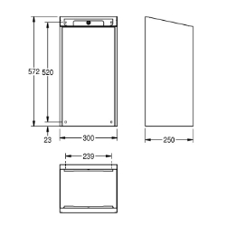Picture of KWC EXOS. EXOS605X Abfallbehälter Sackhalterung:ja, Füllvolumen:30 Liter, Klappe:nein, Art.Nr. : 2030022928