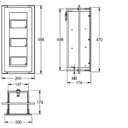 Picture of KWC HEAVY-DUTY HDTX675E WC-Rollenhalter Maximale Tiefe/Durchmesser Verbrauchsmaterial:120 mm, Maximale Breite Verbrauchsmaterial:110 mm, Füllmenge:3, Art.Nr. : 2000103188