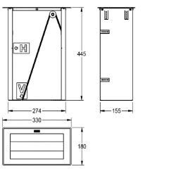 Picture of KWC RODAN RODX600TT Papierhandtuchspender Füllmenge:600, Füllmenge Me:Handtücher, Schloss:kein Schloss, Art.Nr. : 2000102672