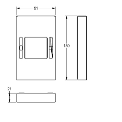 Picture of KWC RODAN RODX191 Hygienebeutelspender Füllmenge:30, Füllmenge Me:Stücke, Schloss:kein Schloss, Art.Nr. : 2000101218