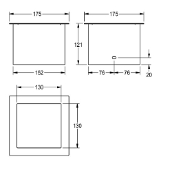 Picture of KWC RODAN RODX607TT Abfall-Abwurfhülse Material:Edelstahl, Materialtyp:1.4301 Chromnickelstahl V2A, Materialstärke:0.8 mm, Art.Nr. : 2000101212