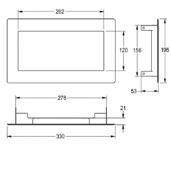 Picture of KWC RODAN RODX605TT Abfall-Abwurfklappe Material:Edelstahl, Materialtyp:1.4301 Chromnickelstahl V2A, Materialstärke:0.8 mm, Art.Nr. : 2000101211