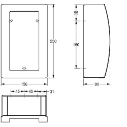 Picture of KWC STRATOS STRX615 Hygienebeutelspender Füllmenge:100, Füllmenge Me:Stücke, Schloss:kein Schloss, Art.Nr. : 2000100014