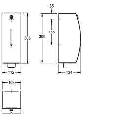 Picture of KWC STRATOS STRX616 Schaumseifenspender Füllmenge:650, Füllmenge Me:ml, Schloss:Zylinderschloss, Art.Nr. : 2000100001