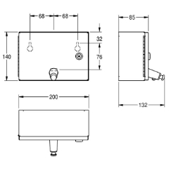 Picture of KWC RODAN RODX619 Seifenspender Füllmenge:1, Füllmenge Me:Liter, Schloss:Zylinderschloss, Art.Nr. : 2000090068