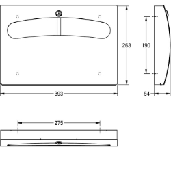Picture of KWC STRATOS STRX680 WC-Sitzpapierspender Füllmenge:200, Füllmenge Me:Stücke, Schloss:Zylinderschloss, Art.Nr. : 2000057401